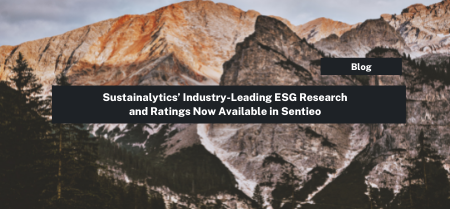 Sustainalytics’ Industry-Leading ESG Research and Ratings Now Available in Sentieo