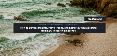 How to Surface Insights, Prove Trends, and Extract & Visualize Data from ESG Research in Seconds
